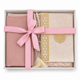 6pcs gift set, Quran, prayer mat, scarp, tasbeeh33 beads, digital tasbeeh, attar,