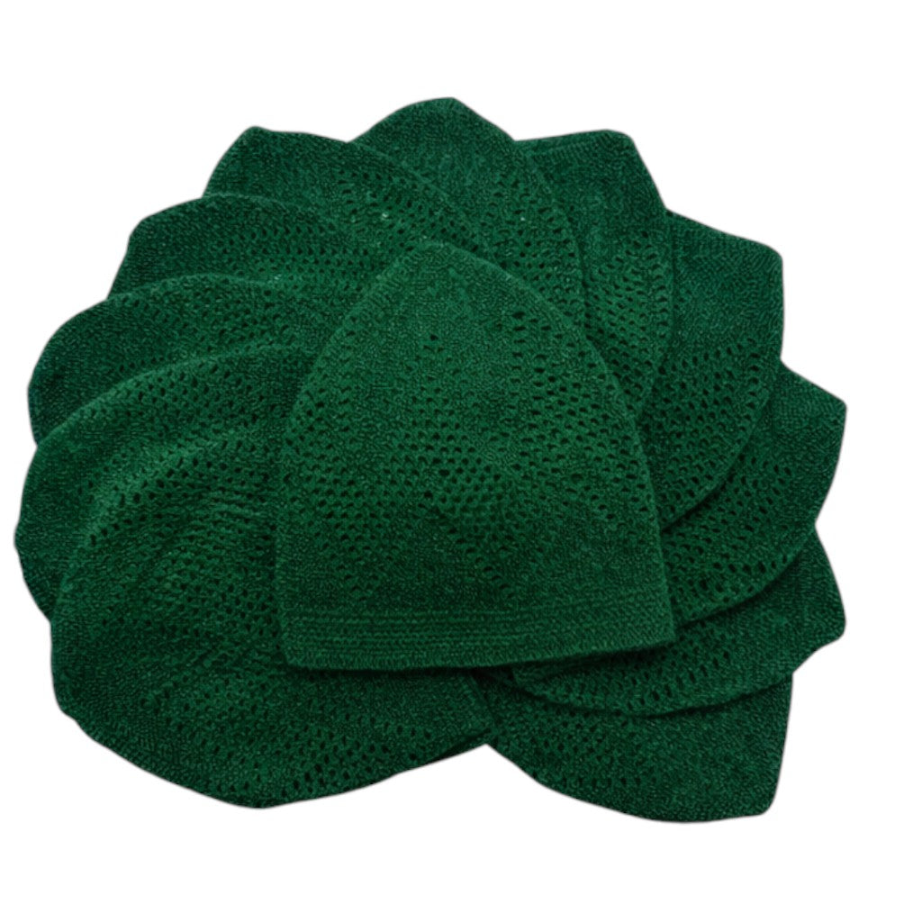 12-Pcs Turkish Kufi Cap –Light weight, Muslim Prayer Hat